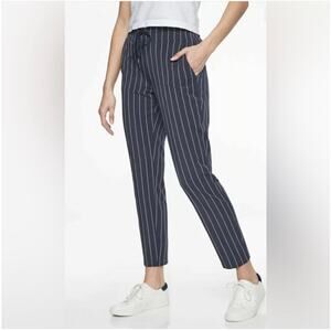 Athleta Pants Womens 4 Blue Striped Midtown Ankle City Work Preppy Commute City
